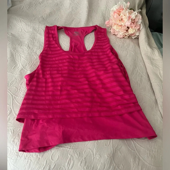 Athletic Top, Pink, 2 layer, XL - Picture 3 of 4